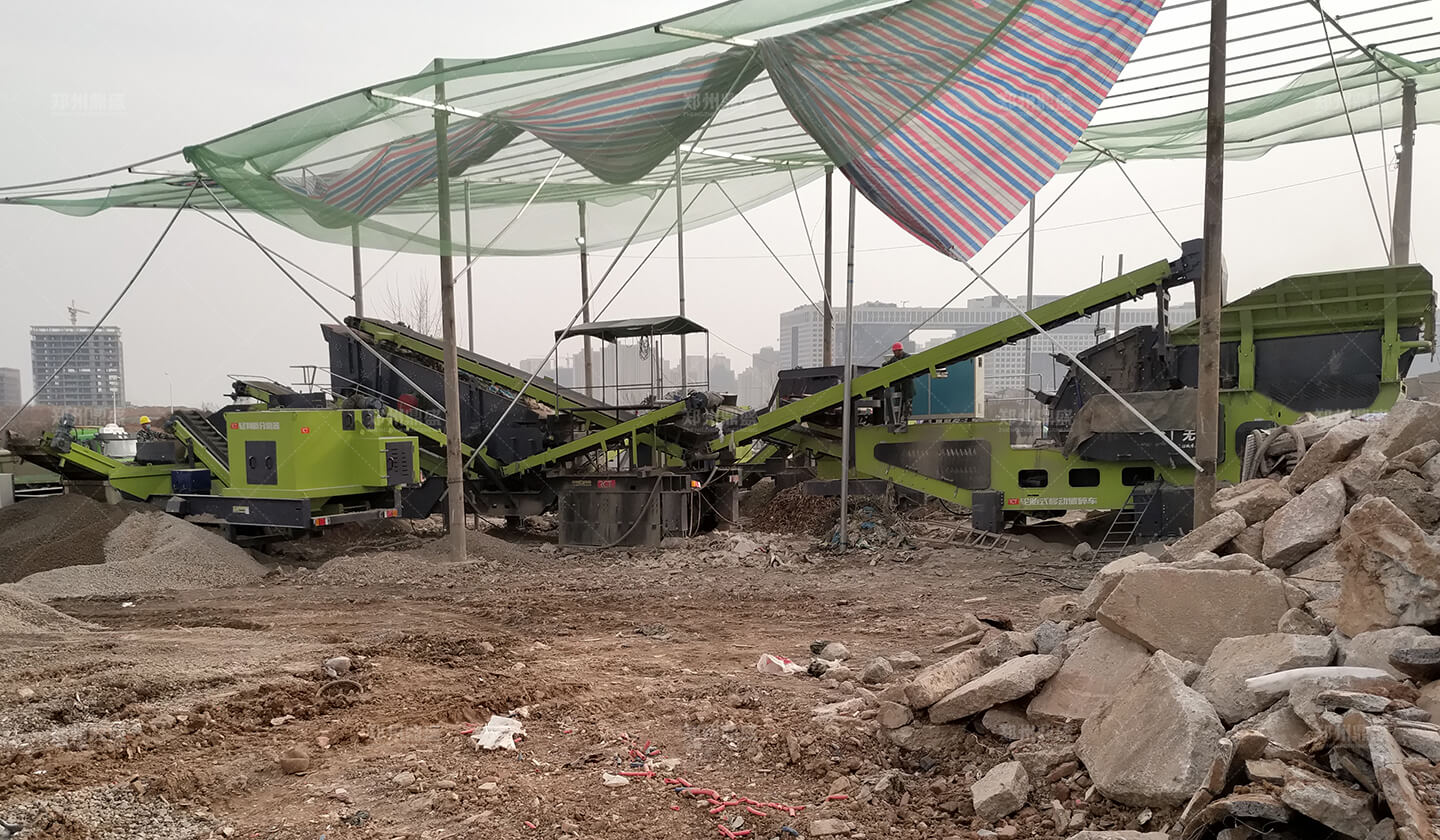 湖北·洪山区——移动破碎站用于建筑垃圾资源化处置项目